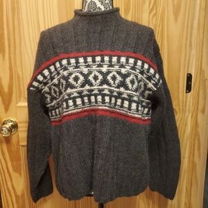 J Crew Wool Nordic Sweater XL Vintage